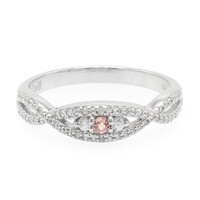 Padparadscha-Saphir-Silberring