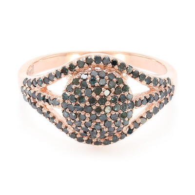 Fancy-Diamant-Silberring