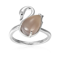 Grauer Achat-Silberring