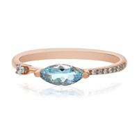 AAA-Brasilianischer Aquamarin-Goldring (CIRARI)