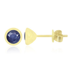 Blauer Saphir-Goldohrringe