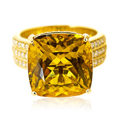 Gelber Beryll-Goldring (de Melo)