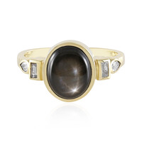 Schwarzer Stern-Saphir-Goldring (Adela Gold)