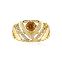 Cognac-Zirkon-Silberring