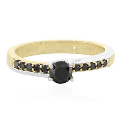 Schwarzer Diamant-Goldring
