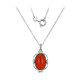 Roter Achat-Silberhalskette