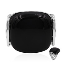 Schwarzer Onyx-Silberring