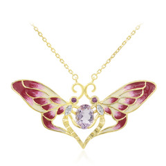 Lavendel-Amethyst-Silbercollier