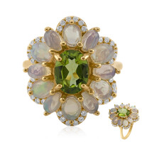 Burmesischer Peridot-Silberring