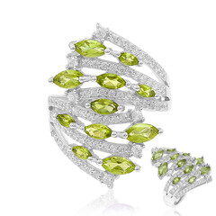 Burmesischer Peridot-Silberring