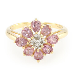 Nicht erhitzter Padparadscha-Saphir-Goldring (AMAYANI)