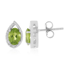 Peridot-Silberohrringe