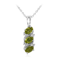 Burmesischer Peridot-Silberhalskette