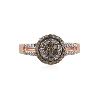 I3 Schokoladen-Diamant-Silberring