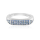 Blauer Saphir-Silberring