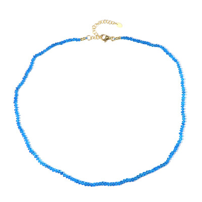 Neonblauer Apatit-Silberhalskette (Adela Silber)