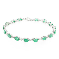 Sambia-Smaragd-Silberarmband