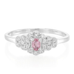 Pinkfarbener Ceylon-Saphir-Silberring