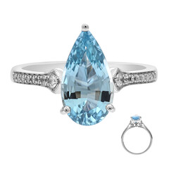 AAA-Brasilianischer Aquamarin-Goldring (AMAYANI)