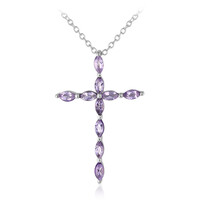Bolivianischer Amethyst-Silberhalskette