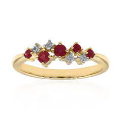 Roter Beryll-Goldring