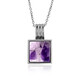 Chevron-Amethyst-Silberhalskette