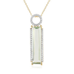 Grüner Amethyst-Silberhalskette