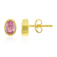 Pinkfarbener Saphir-Goldohrringe (Adela Gold)