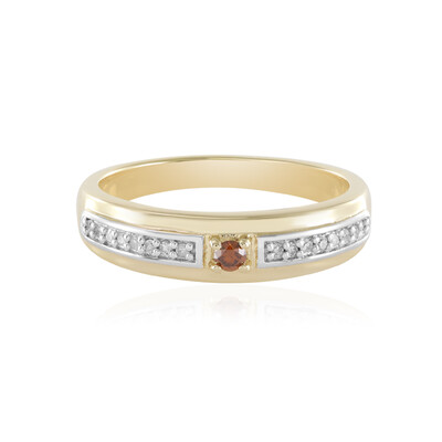 Roter I2 Brillant-Silberring