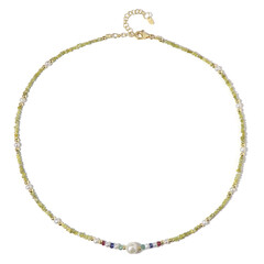 Gelber Diamant-Silberhalskette (Riya)