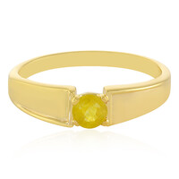Gelber Madagaskar-Saphir-Silberring