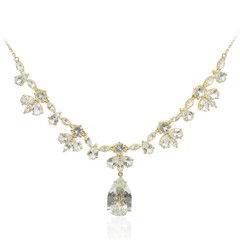 Weißer Topas-Silbercollier