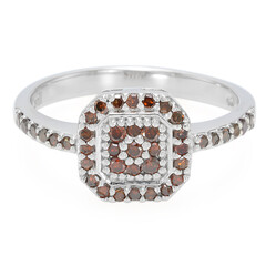 Fancy-Diamant-Silberring
