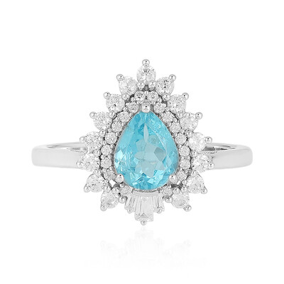 Blauer Apatit-Silberring