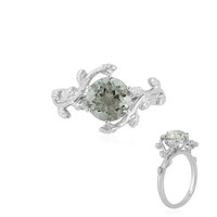 Grüner Amethyst-Silberring