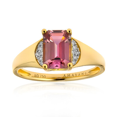Pinkfarbener Diaspor-Goldring (AMAYANI)