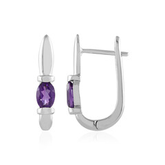 Sambia-Amethyst-Silberohrringe