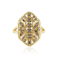 Champagner-Zirkon-Silberring