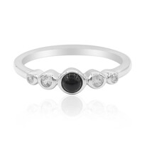Schwarzer Onyx-Silberring