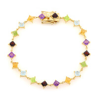 Edelstein-Silberarmband