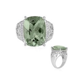Grüner Amethyst-Silberring