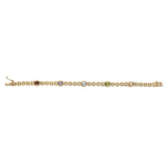 Edelstein-Silberarmband