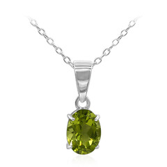 Burmesischer Peridot-Silberhalskette