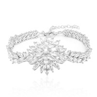 Weißer Topas-Silberarmband