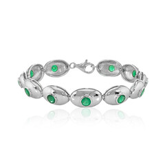 Sambia-Smaragd-Silberarmband