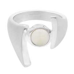 Weißer Opal-Silberring