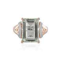 Grüner Amethyst-Silberring