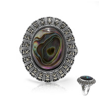 Abalone-Muschel-Silberring