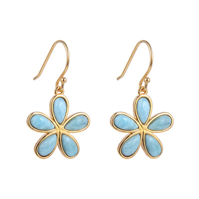Larimar-Silberohrringe