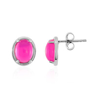 Äthiopischer Pinkfarbener Opal-Silberohrringe